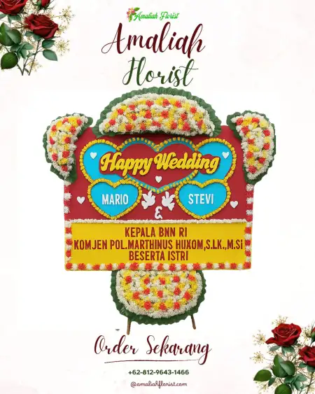 Papan Bunga Pernikahan Bujel